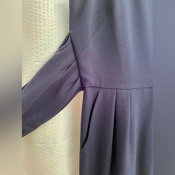 Eliza J Front Tie Sleeveless Jumpsuit Navy - Picture 8 of 10